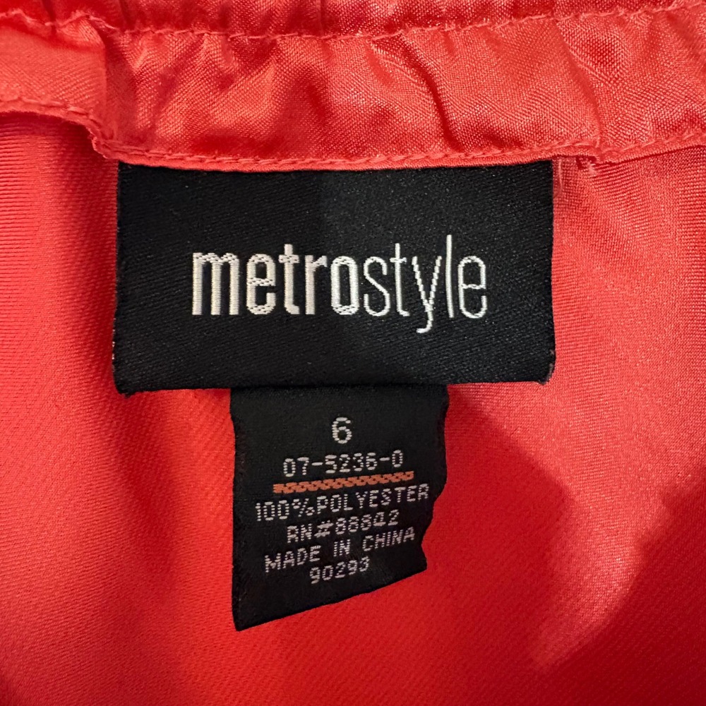MetroStyle Pink Satin Ruched‎ Camisole Tank Top Y2K Women's Size 6 Small - Picture 4 of 6